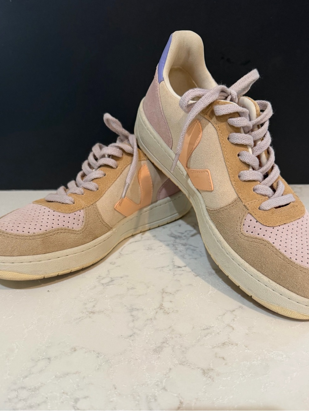 Veja V-10 Suede Multico Peach Women’s